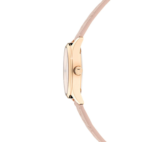 Ted Baker Womens Coolly Rose Gold-Tone Pink Embossed Leather Watch
