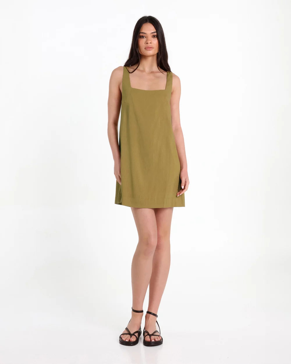 Lost In Lunar Celeste Mini Dress - Olive