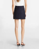 Madison The Label Collins Mini Skirt - Navy Pinstripe