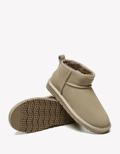 Julia Cow Suede Boots in Light Brown