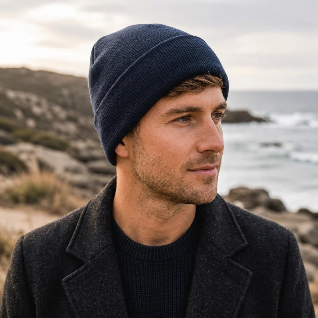 Cherry Red Classic Beanie - Black