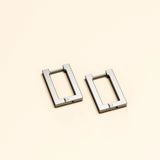 Bullion Gold Stylish White Gold Hoop Earrings