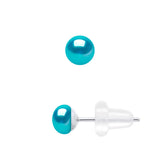 Earrings Freshwater Pearl & Turquoise White Gold