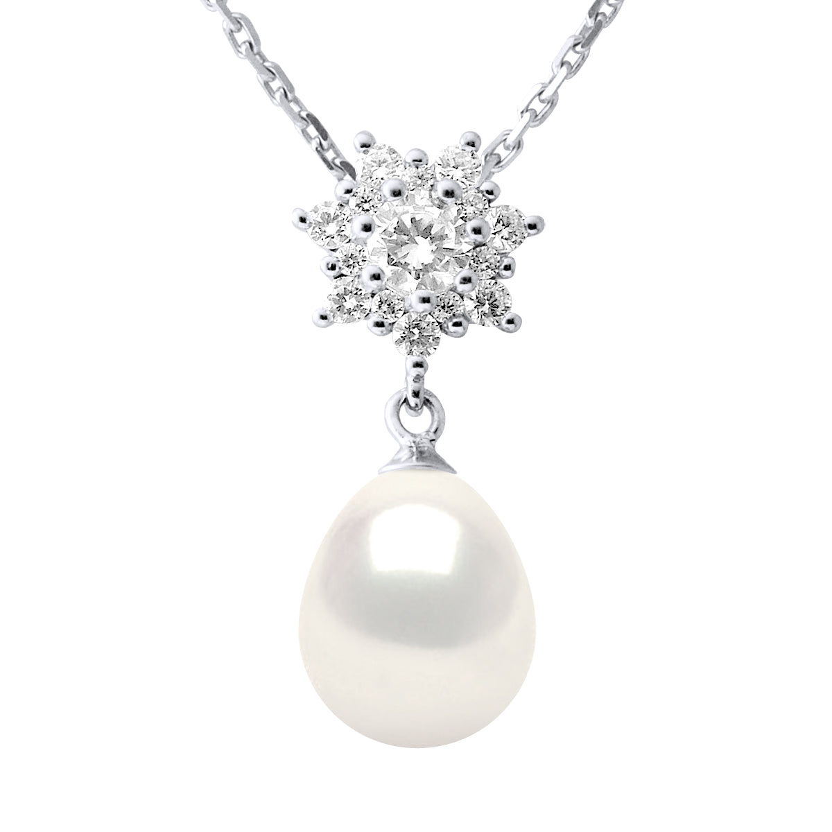 Necklace Jewelry - Natural Pearl White - Longueur 42 cm