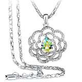 Krystal Couture Mirage Cosmic Gold Long Necklace Embellished with SWAROVSKI Crystals