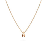 Bullion Gold Initials Brick Alphabet Letter Necklace Rose Gold Layered Steel Jewellery