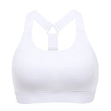 Power On Racerback High Impact Adjustable Padded Wireless Bra - White