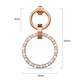 Boxed Orbit Earrings, Bracelet & Necklace Set with SWAROVSKI® Crystal in Rose Gold