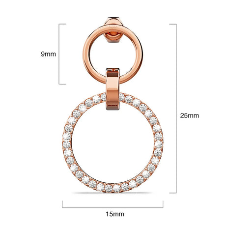 Boxed Orbit Earrings, Bracelet & Necklace Set with SWAROVSKI® Crystal in Rose Gold