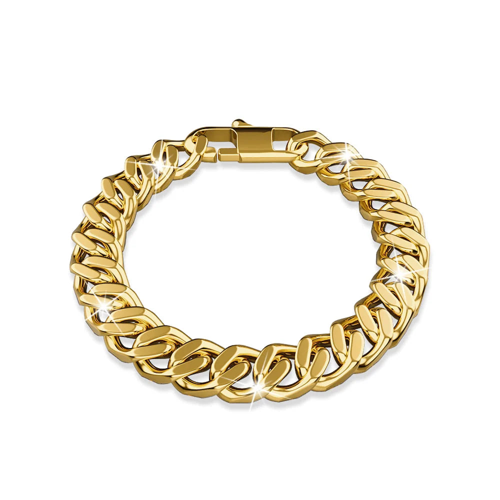 Boxed Cuban Bold Chain Necklace and Bracelet Set
