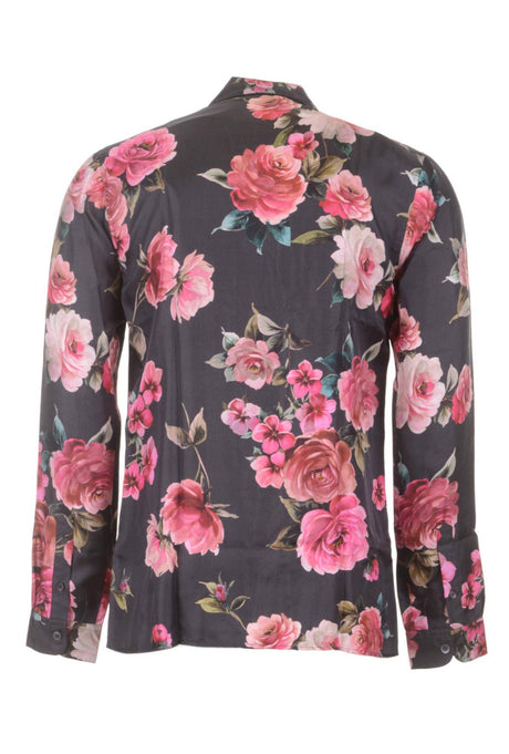 Dolce & Gabbana Men Roses Silk Pyjama Shirt