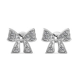 Boxed Ribbon Tie Necklace and Earrings Set Embellished with SWAROVSKI® Crystals