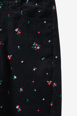 Cotton On Kids Girls Charlie Barrel Leg Pant - Black Floral