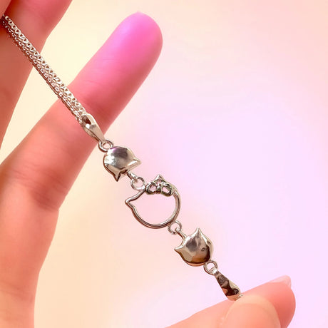 Merry Kitty Silver Bracelet