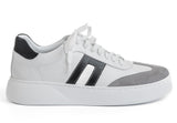 Bosccolo Womens Sneakers - White/Black/Grey