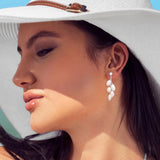 Drop Earrings Baroque Baroque Freshwater Pearl White Sterling Silver
