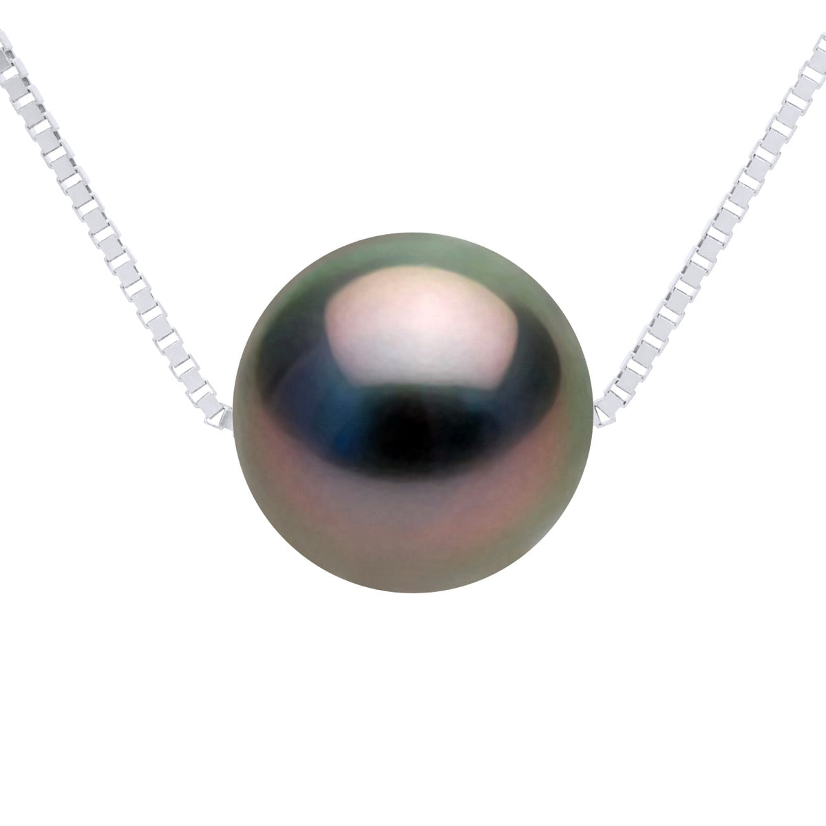 Necklace Real Cultured Tahiti Pearl Round 9-10 mm - Length 42 cm