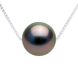 Necklace Real Cultured Tahiti Pearl Round 9-10 mm - Length 42 cm