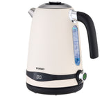 TODO 1.7L Stainless Steel Cordless Kettle Keep Warm Electric Led Water Jug - Cream