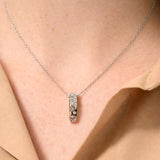 Krystal Couture Ecliptic Pendant Necklace in White Gold Adorned with SWAROVSKI Crystals