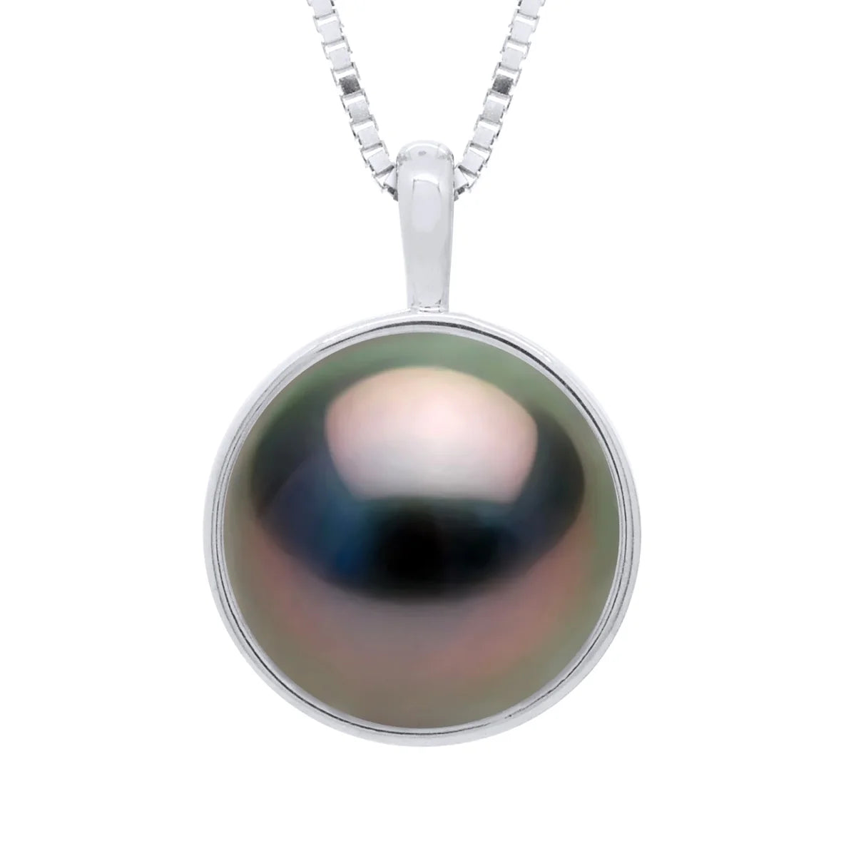 Pendant Halo Tahitian Pearl Yellow Gold