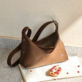 Nalandu Vintage Slouchy Leather Shoulder Bag - Brown