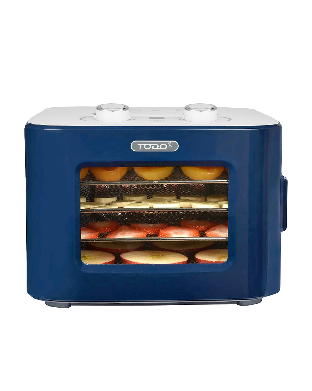 TODO 400W Food Dehydrator Stainless Steel Interior Preserve Yogurt Fruit Dryer Jerky Maker - Blue