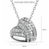 Krystal Couture Heart-Shaped White Gold Pendant Necklace Embellished with SWAROVSKI Crystals