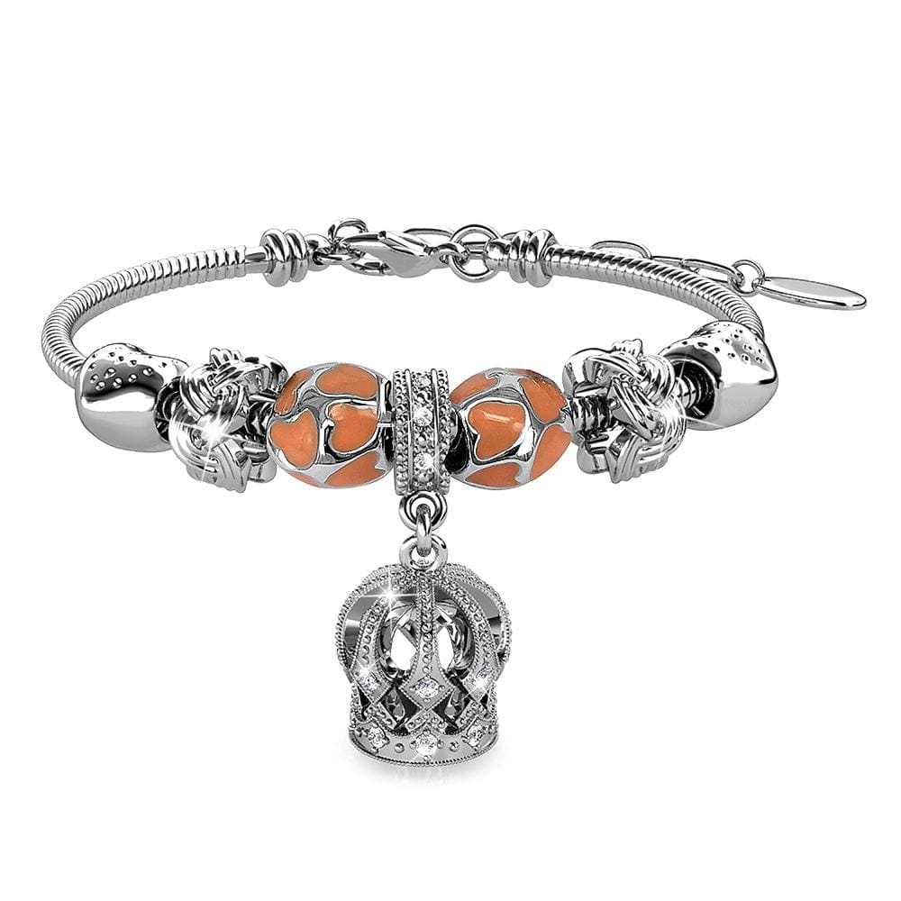 Krystal Couture Dual Tone Queen Beaded Bracelet Embellished with SWAROVSKI Crystals