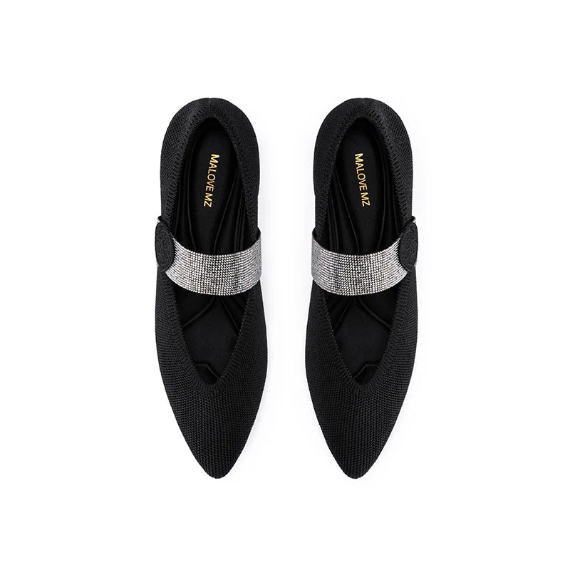 Belle Detachable Strap Mary Jane Heels - Black
