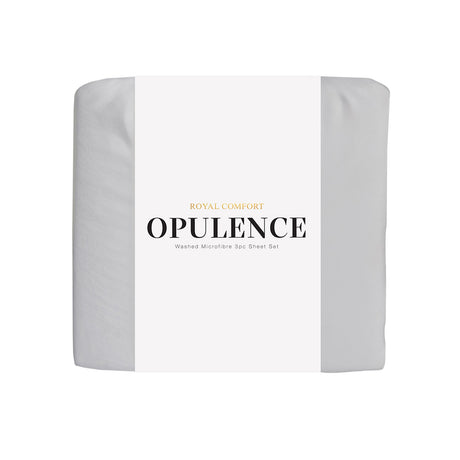 Royal Comfort Opulence Washed Microfibre Sheet Set Grey