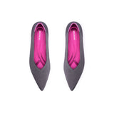 Charlotte Casual Pointed Toe Commuter Flats - Charcoal