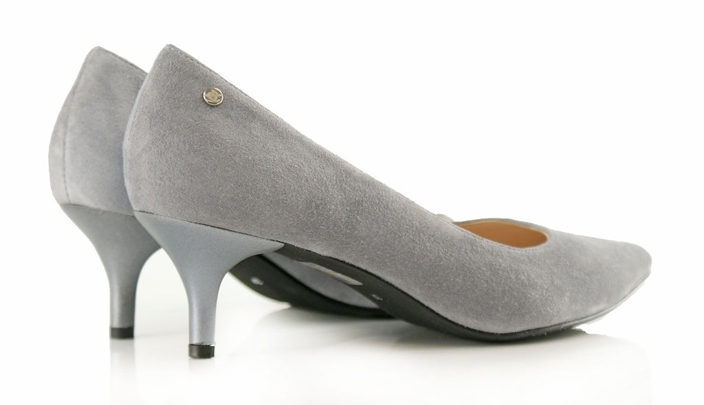 Bosccolo Womens Spike Heels Suede 200 - Grey Suede