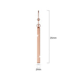 Bullion Gold Geometrical Moment Earrings in Rose Gold