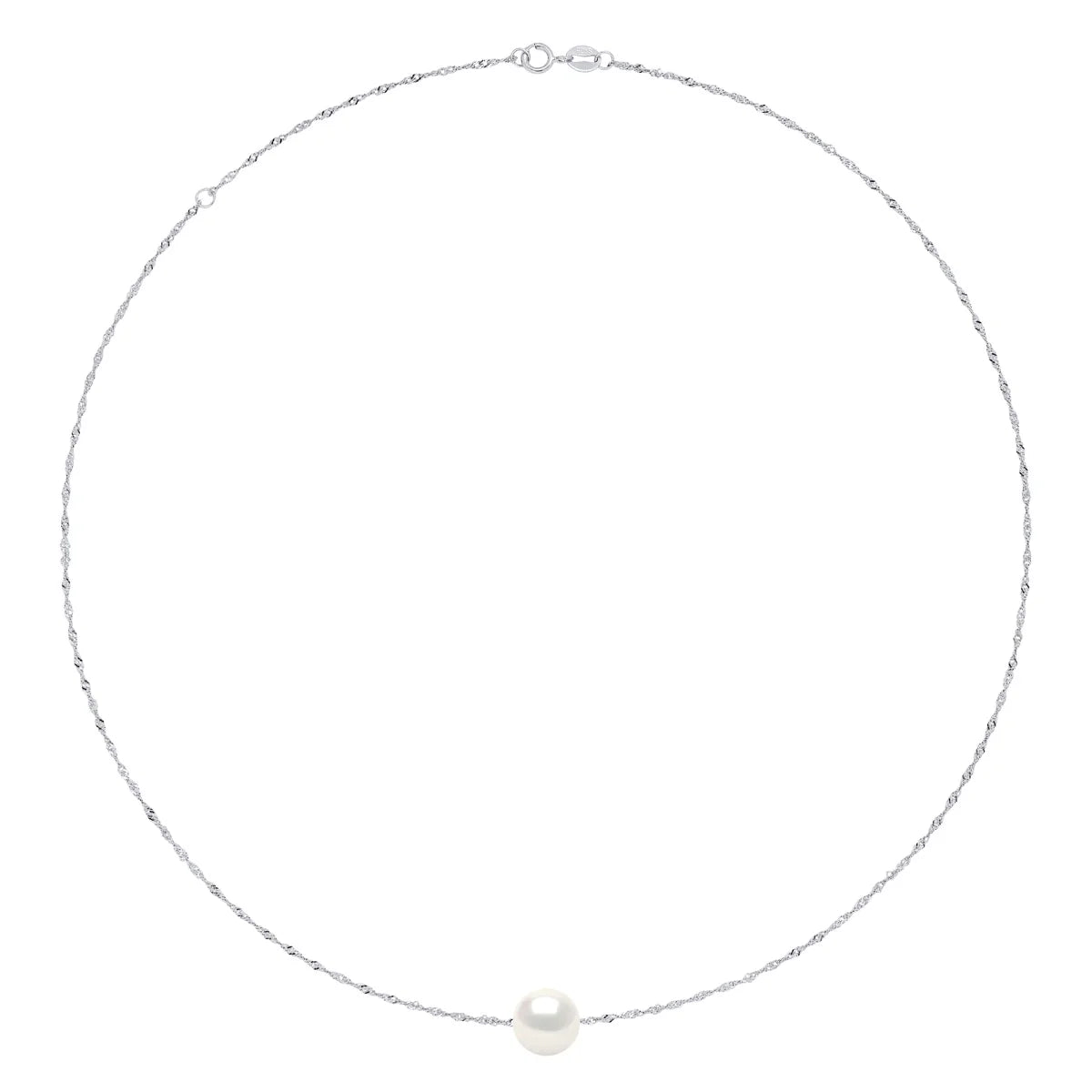 Necklace Freshwater Pearl White Sterling Silver 10-11mm