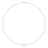 Necklace Freshwater Pearl White Sterling Silver 10-11mm