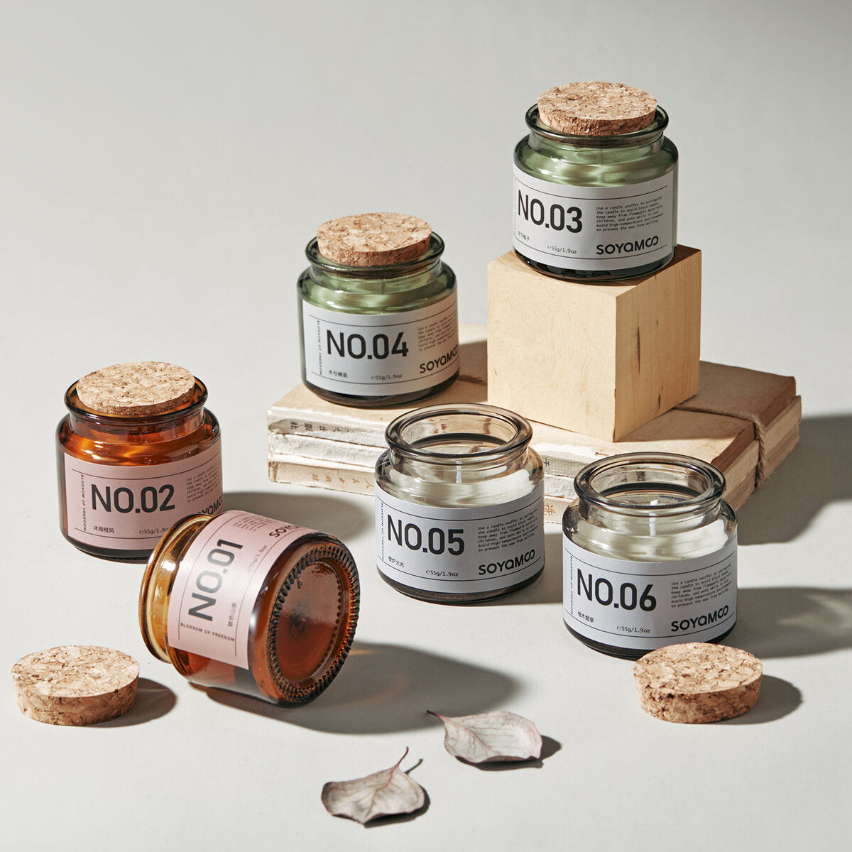 Zen Wood & Tea Apothecary Glass Jar Candle
