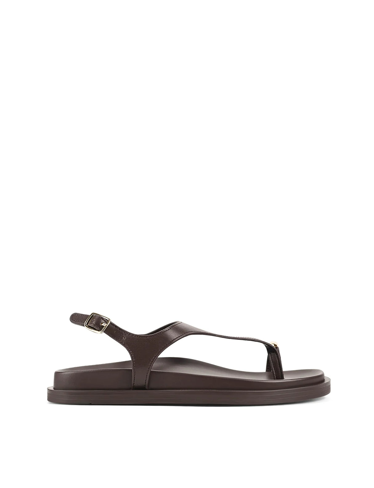 Siren Flatform Sandals - Chocolate Brown Leather