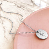 Bullion Gold Initials Fabulous Alphabet Letter Necklace White Gold Layered Steel Jewellery
