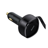 Baseus 30W Fast Charging Retractable 2-in-1 Car Charger Type-C iP Pin 12-24V 3.5A