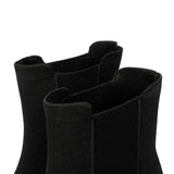 Block Heel Chelsea Boots - Black