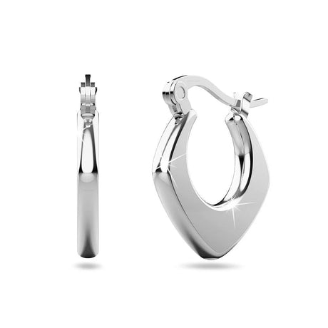 Bullion Gold Sylvia White Gold Hoop Earrings