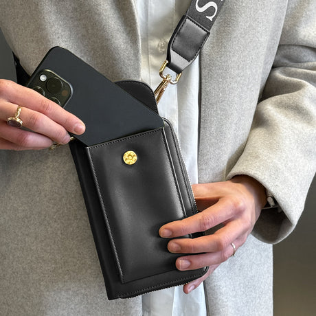 LONDON - Wallet Smartphone Crossbody Bag - BLACK