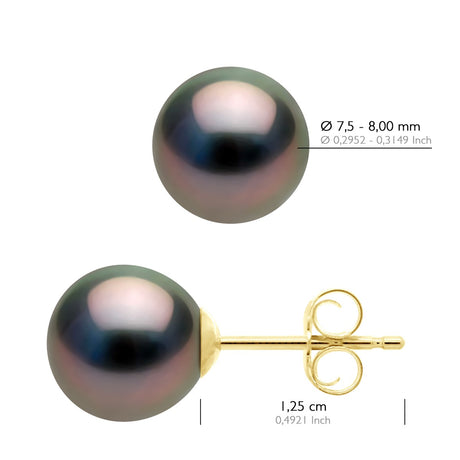 Earrings Yellow Gold 375 - Longueur 42 cm