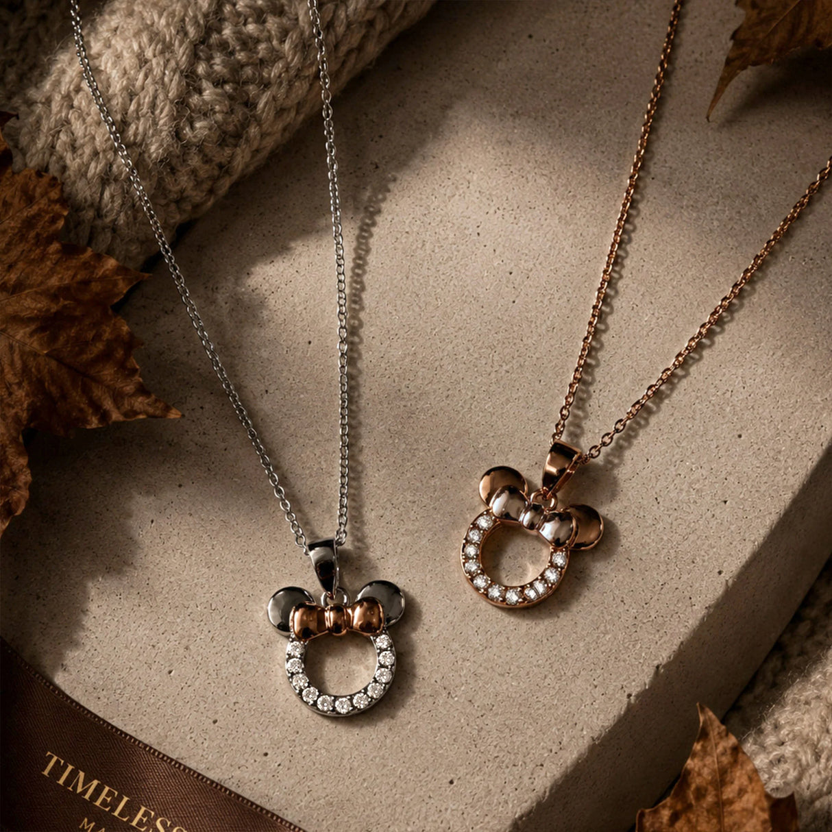 Krystal Couture Minnie Mouse Necklace Embellished with SWAROVSKI Crystals