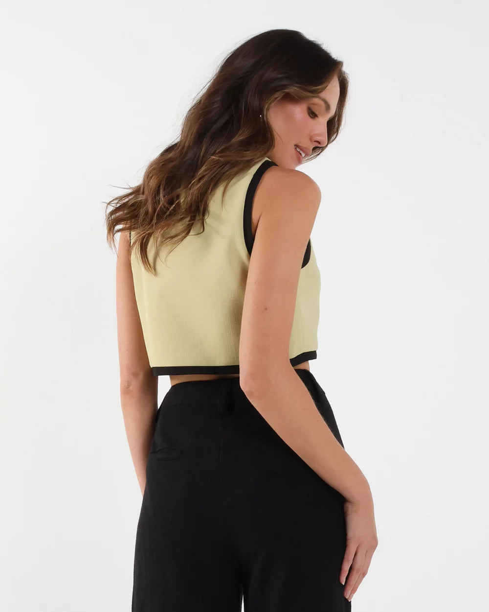 Lost In Lunar Hailey Vest - Pistachio
