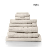 Royal Comfort Eden Egyptian Cotton 600 GSM 8 Piece Towel Pack Beige