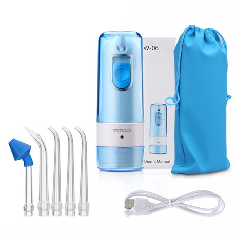 TODO Rechargeable Water Dental Jet Pick Flosser 90 Psi 1500Mah Travel Oral Irrigator