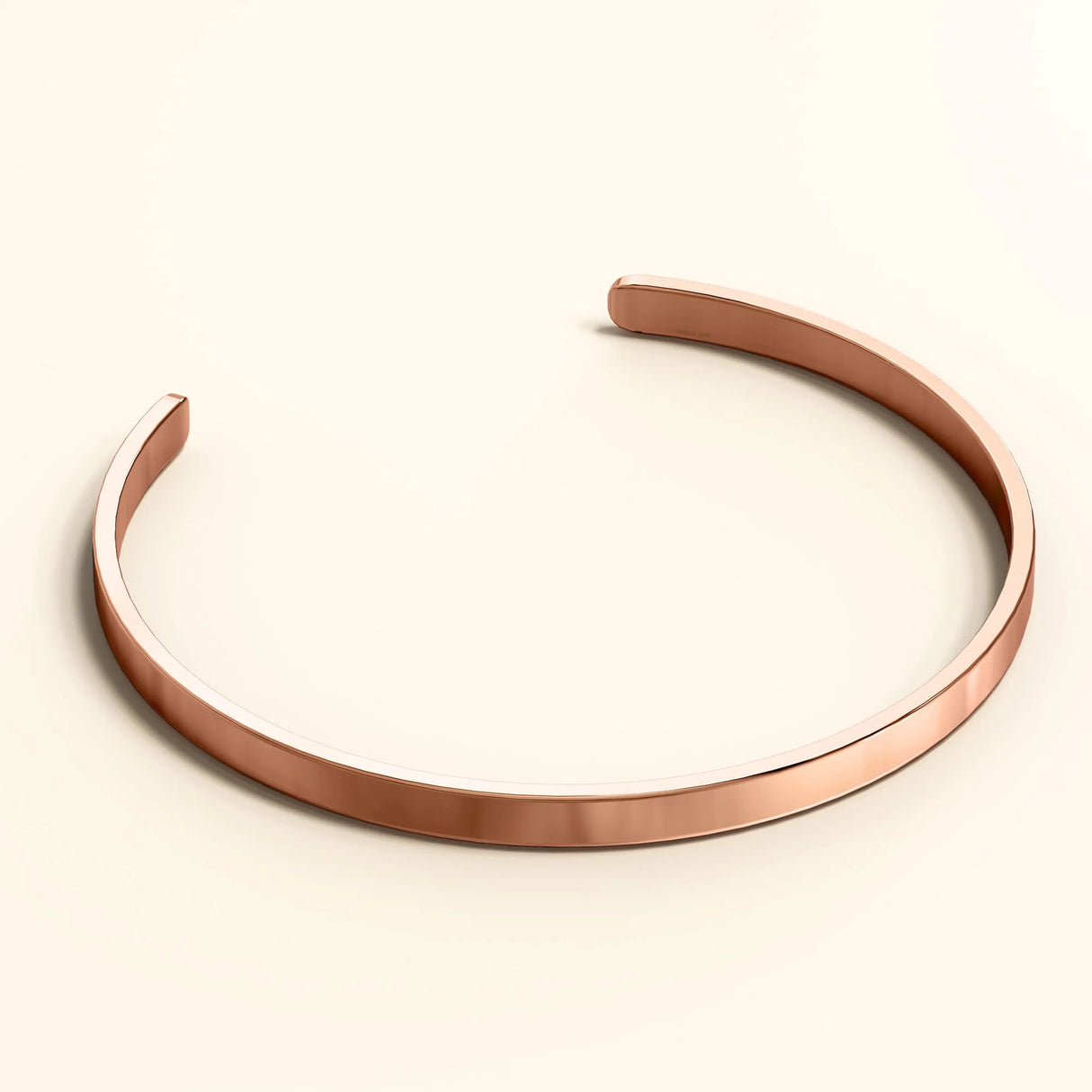 Bullion Gold Avenue Classic Cuff Bangle Rose Gold - 4mm