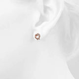Boxed Endless Crystals 2 Pc Earrings Set Embellished with SWAROVSKI® Crystals In Rose Gold